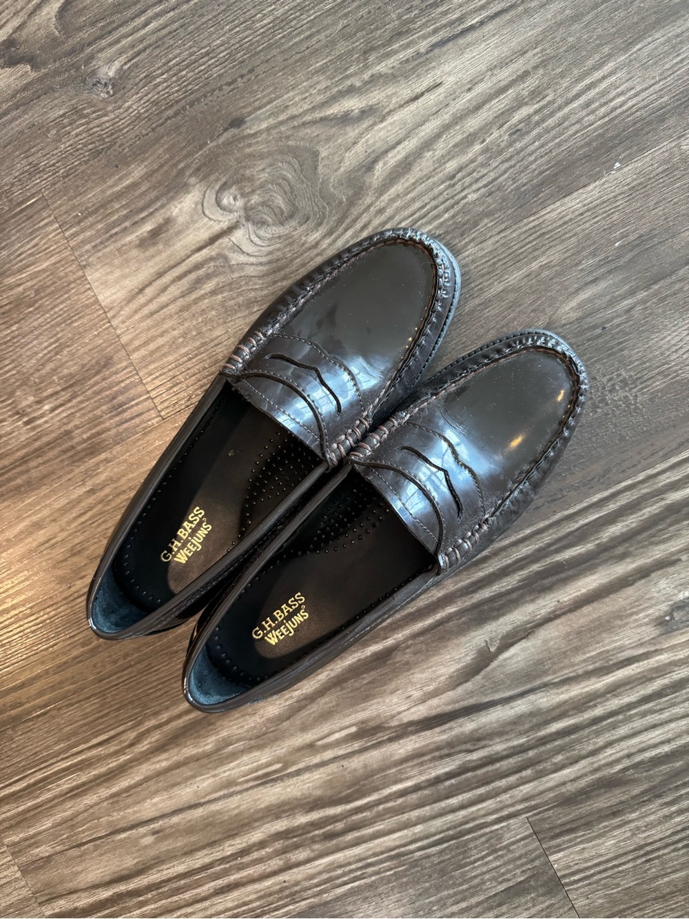 G.H. Bass & Co. Dark Brown Leather Penny Loafers